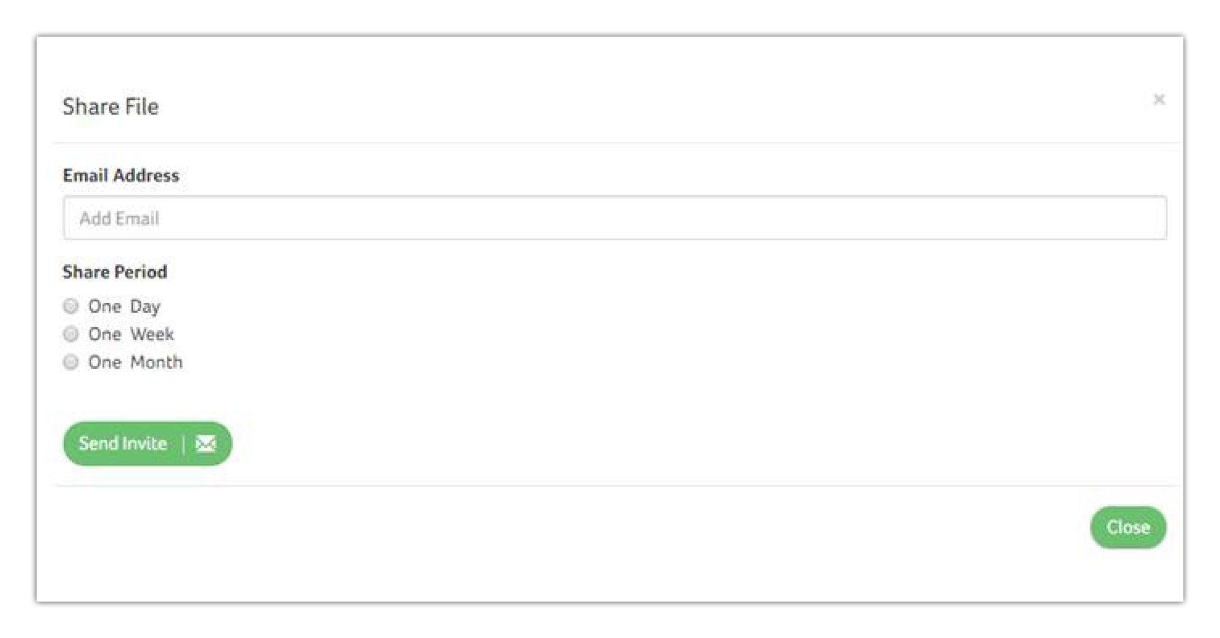 You can also share files from your personal vault with other tahdah users by sending them a secure, time-bound link through the system.