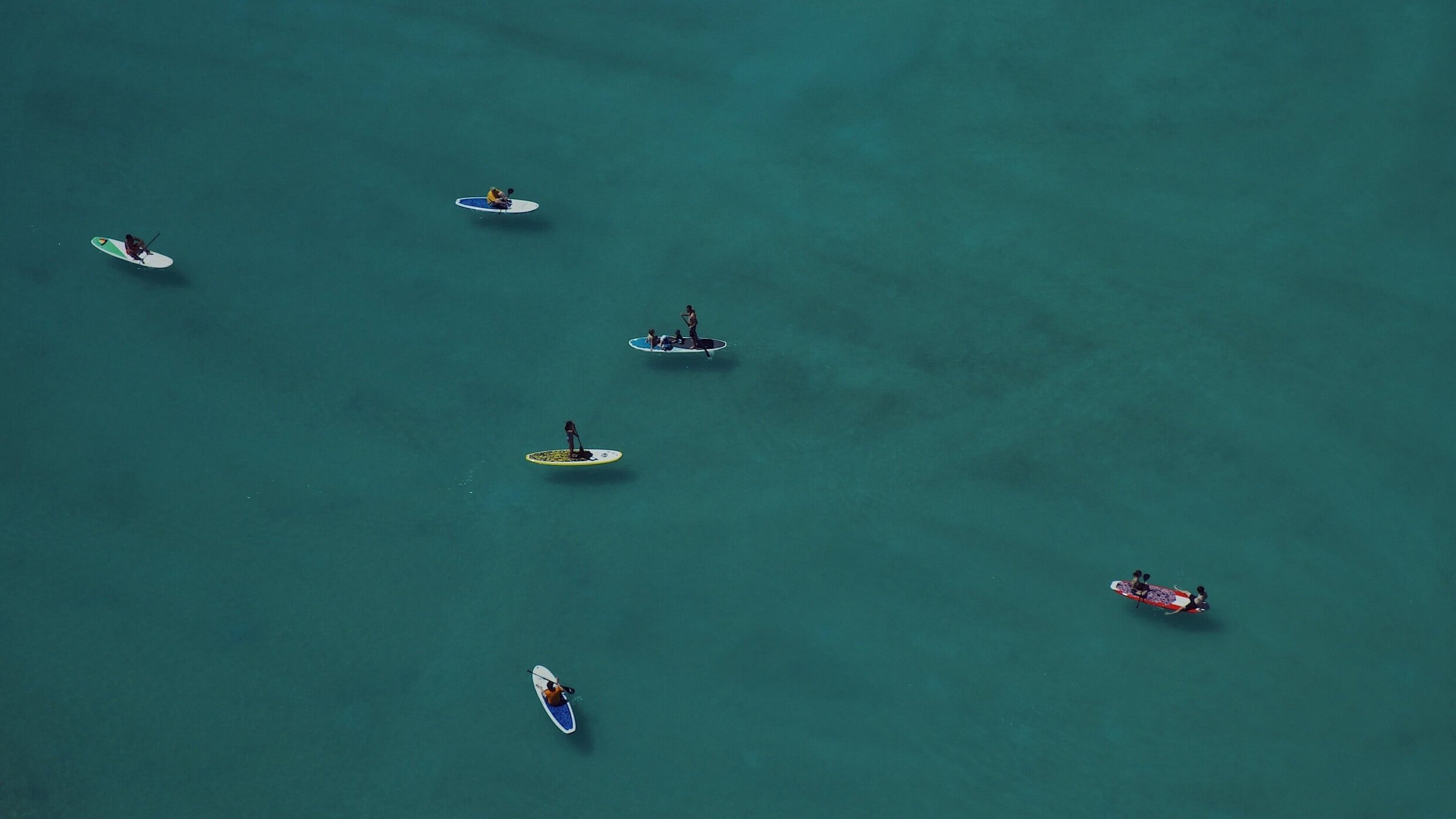 Lake with Canoes